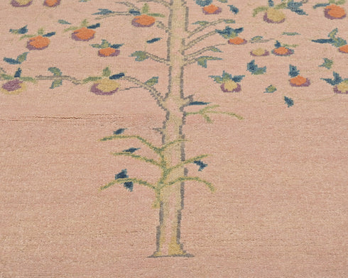 3x5 Soft Pink Kuba Afghan Hand Knotted Wool Area Rug